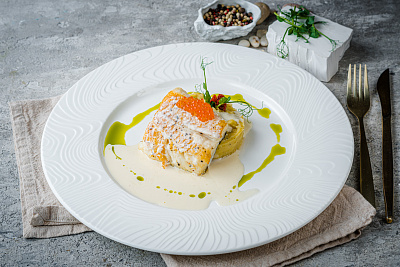 Филе палтуса на гриле